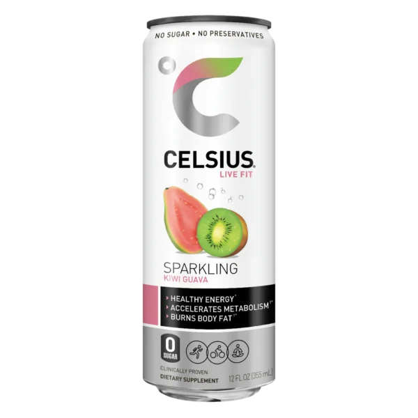 Celsiussprk_kiwi_guava Celsius Sparkling Kiwi Guava Energy Drink Can (12 fl oz)