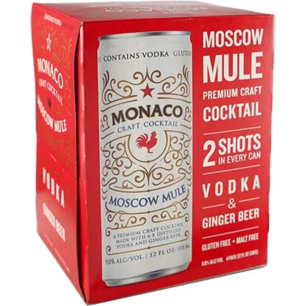 Monaco Moscow Mule Vodka Cocktail Can (12 oz)
