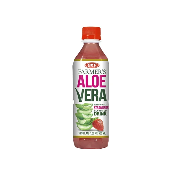 OKF Farmer's Aloe Vera Strawberry Drink Bottle (16.9 oz)