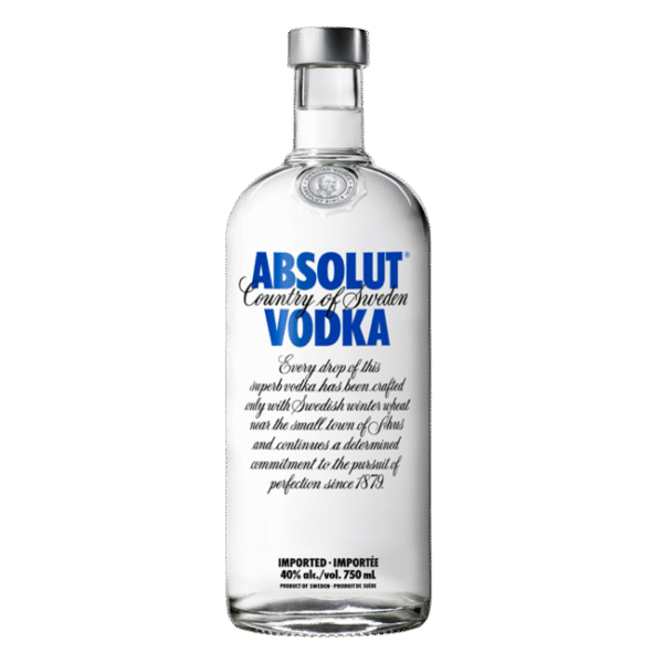 Absolut Vodka 80 Proof Original Vodka Bottle (750 ml)