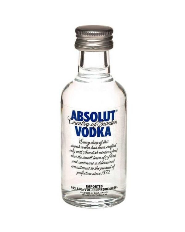 Absolut Original 80 Proof Swedish Vodka Bottle (50 ml)