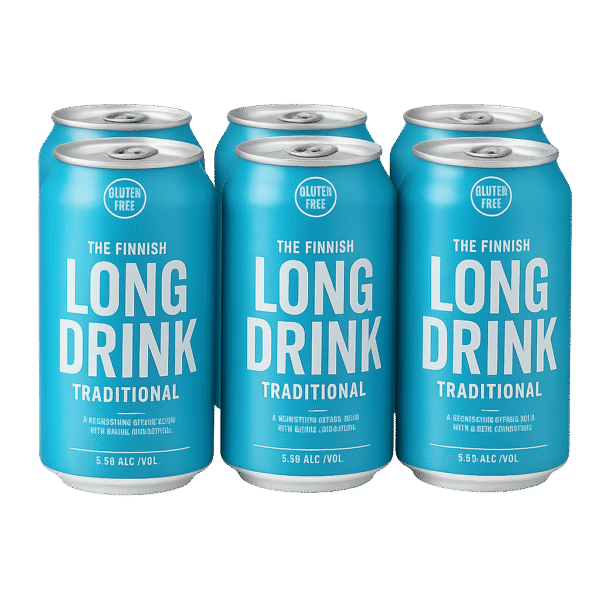 The Finnish Long Drink Gluten Free Traditional Citrus Gin Cocktail Cans (12 fl oz x 6 ct)